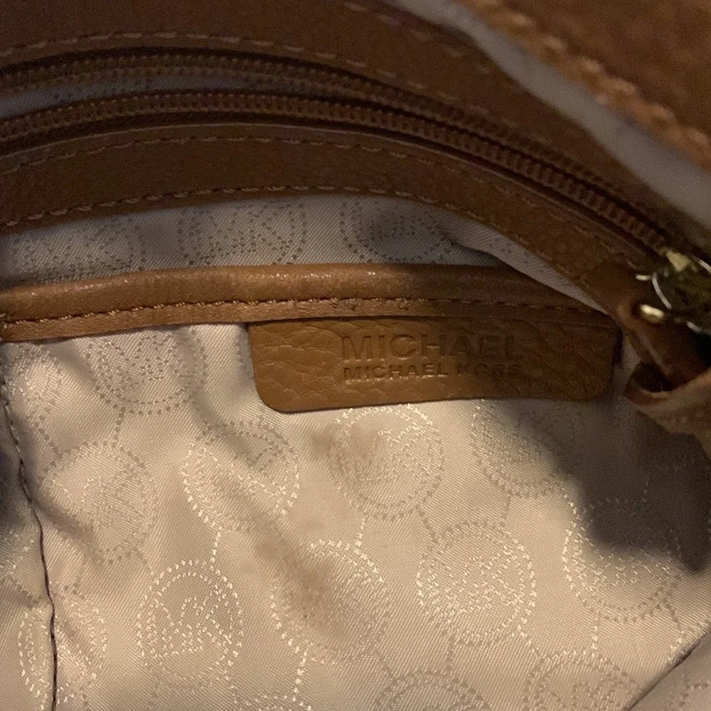 Michael Kors classic brown Pebbled Leather dual‎ Crossbody/shoulder bag